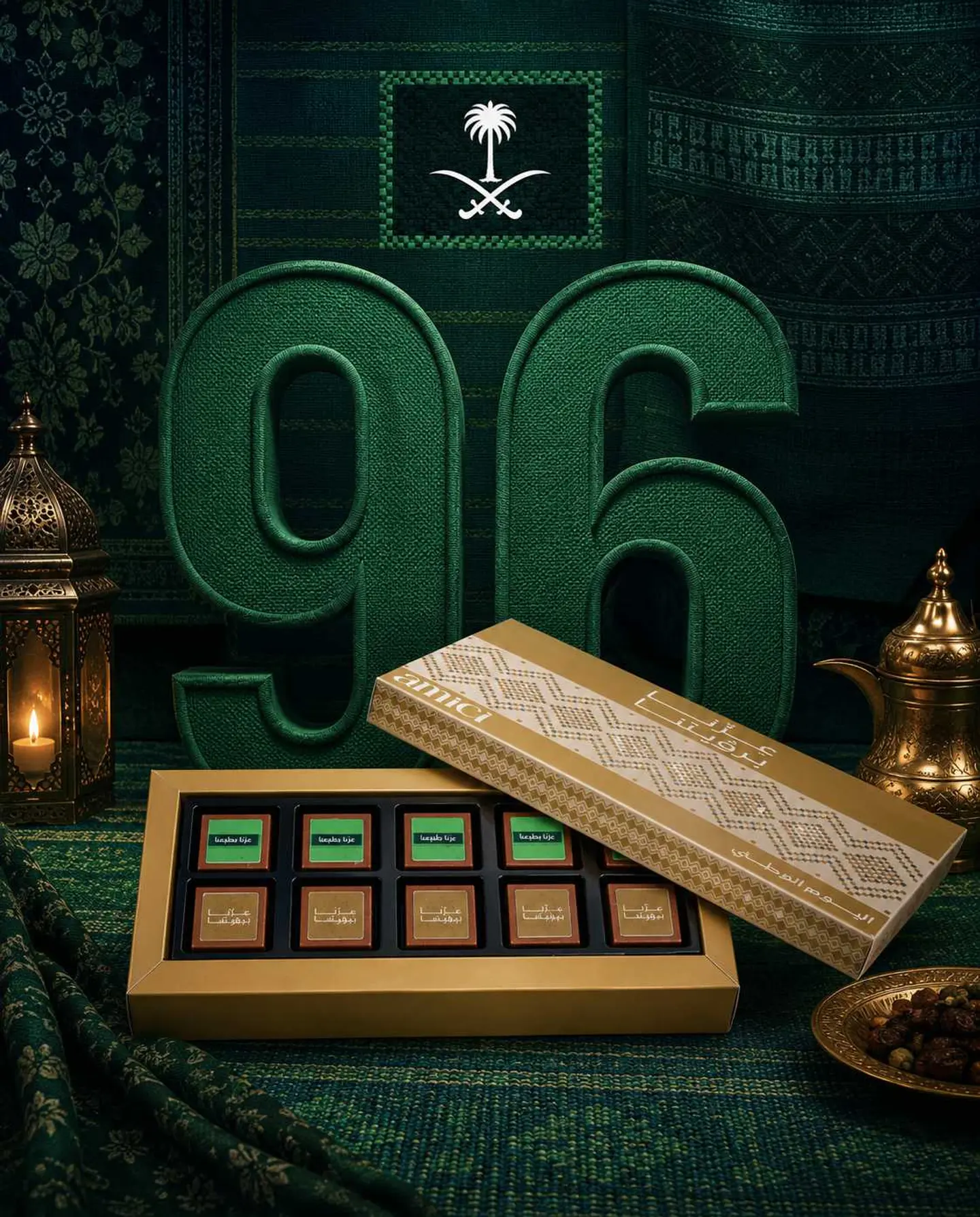 بوكس اليوم الوطني ذهبي وسط