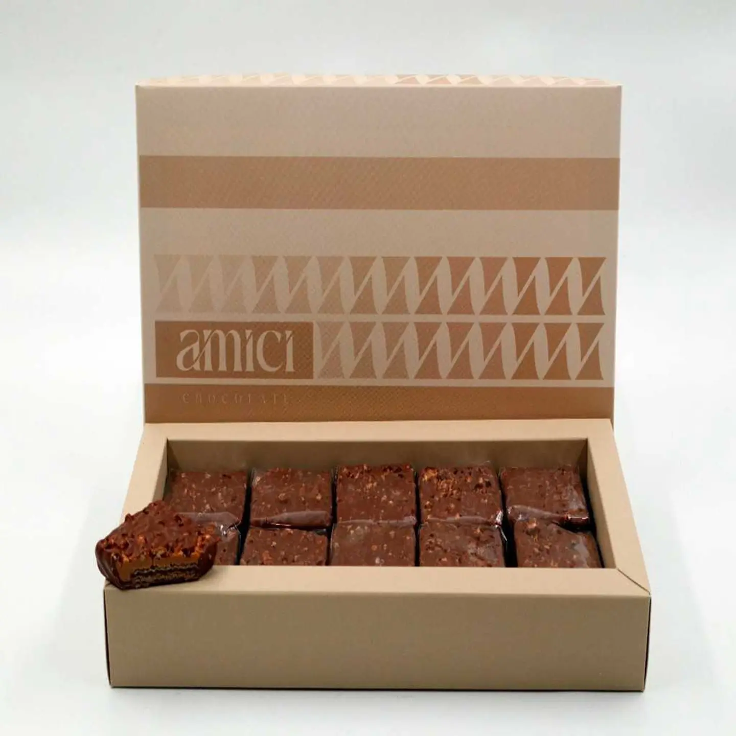 Box Of Cap Chocolates Brown