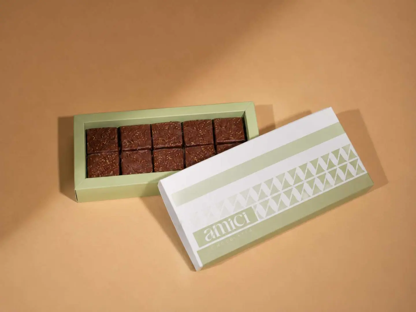 Box Of Cap Chocolates   Green