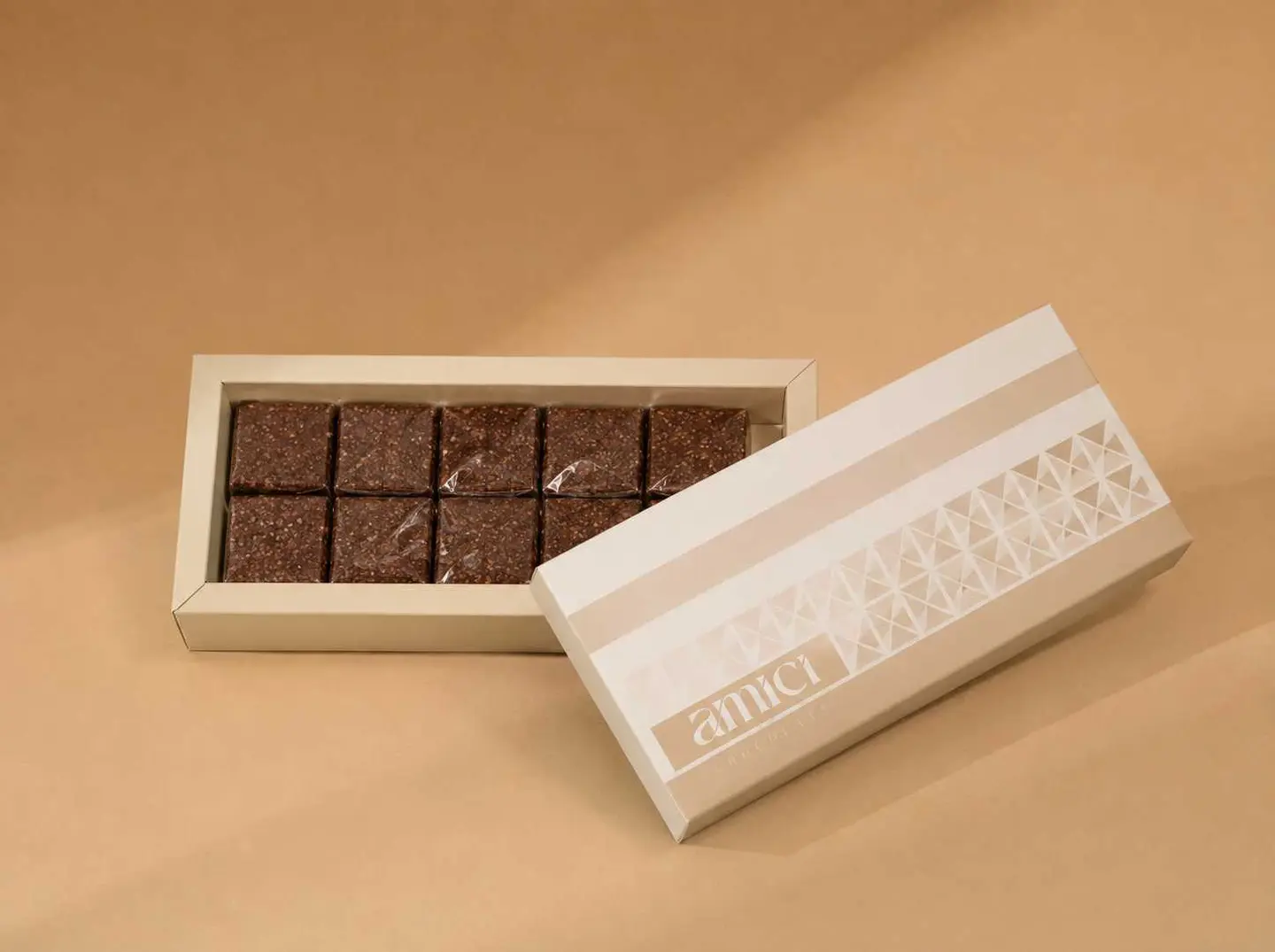 Box Of Cap Chocolates   Brown