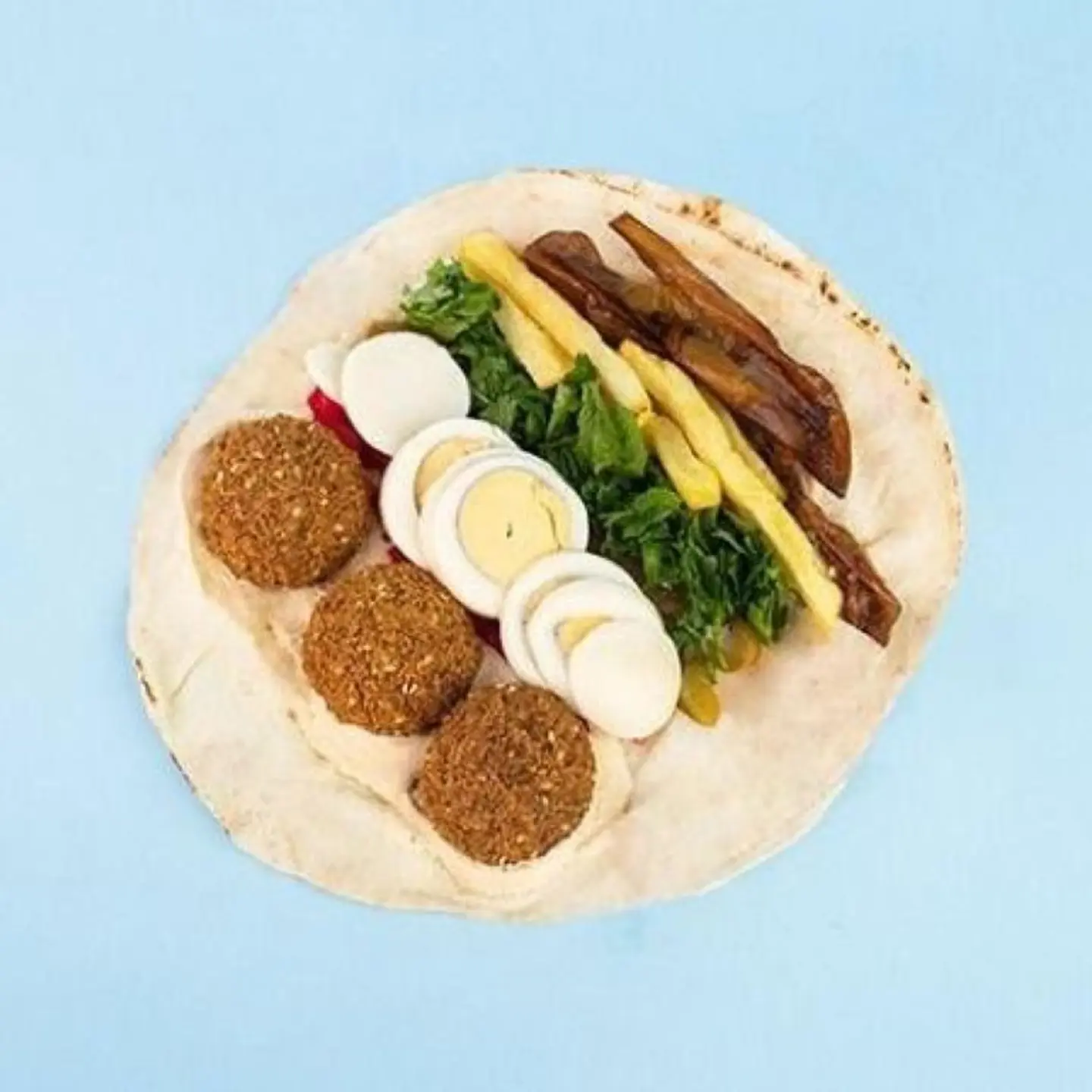 Falafel Potato Eggplant Egg