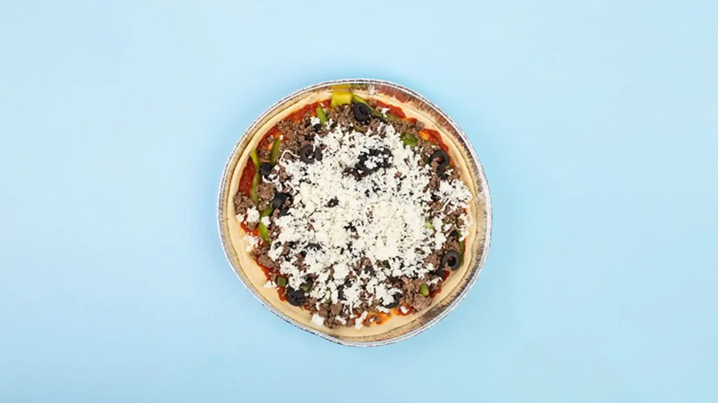 Frozen Beef Pizza Brown