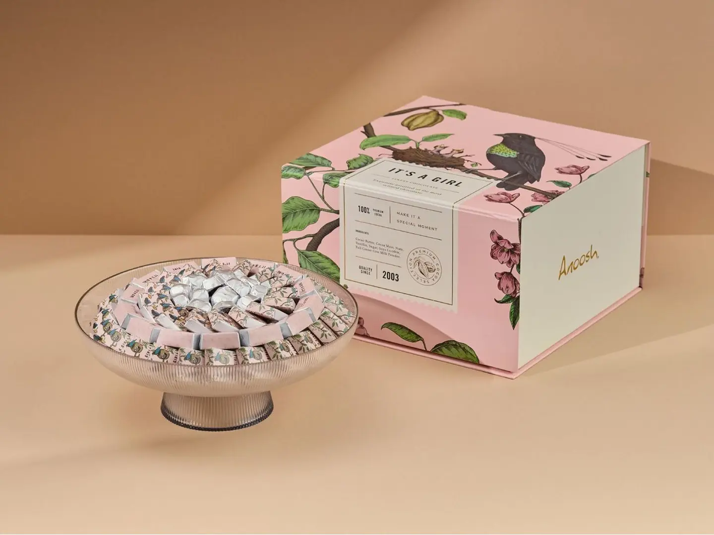 بوكس صحن الشوكولاتة الفاخر بنات