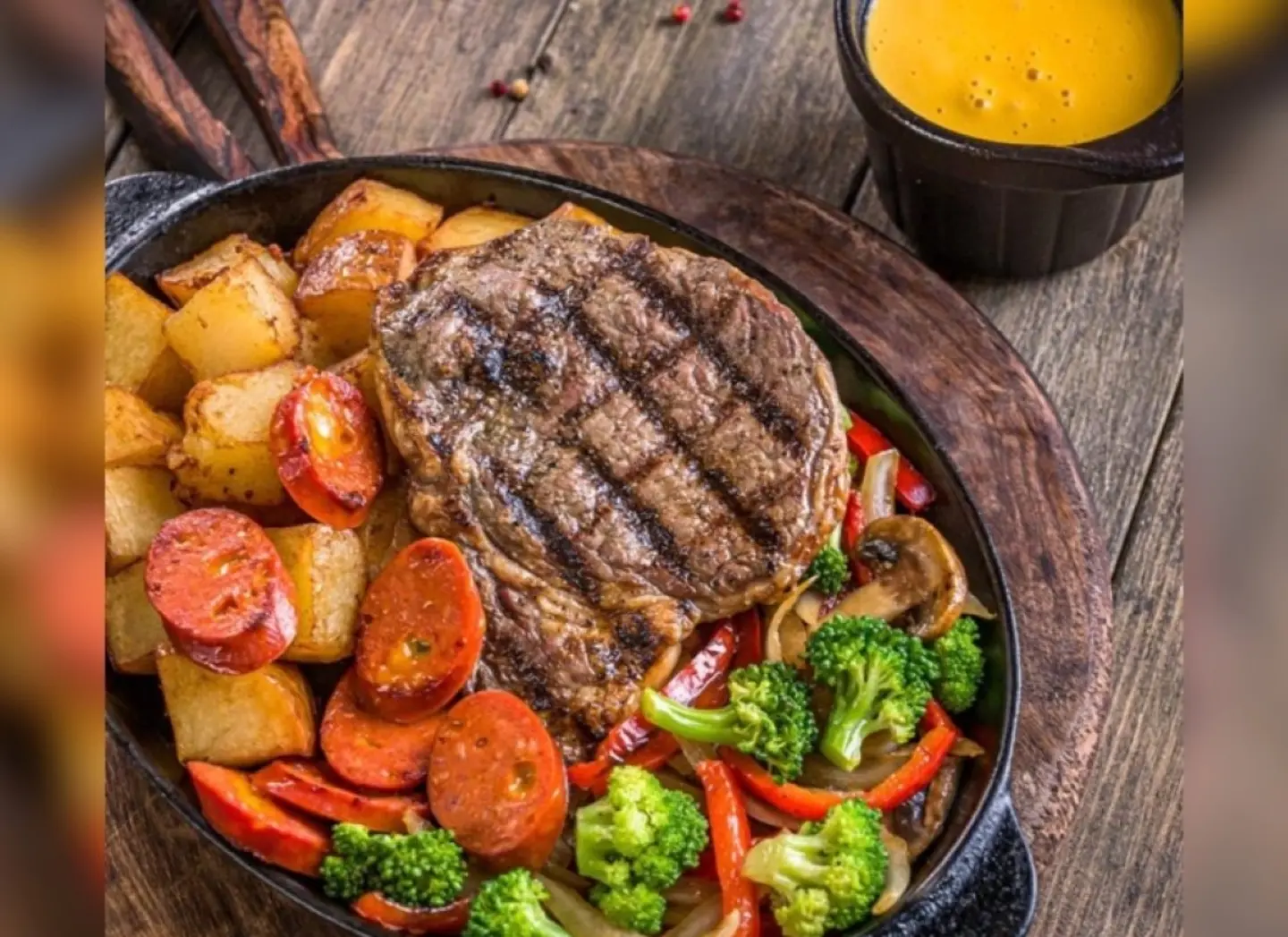 Steak And Sausage Double Cheese