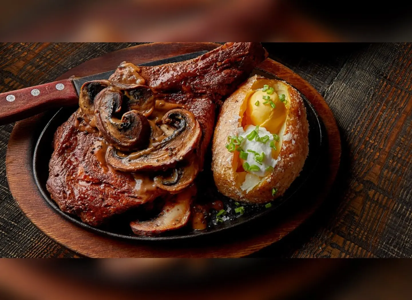 Cowboy Ribeye Portobello Steak