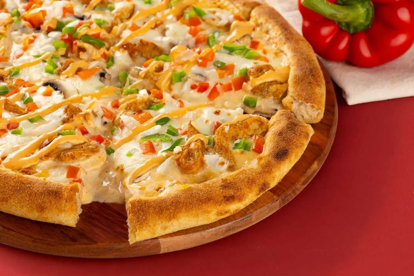 Chicken Tikka & Mushroom Pizza Large