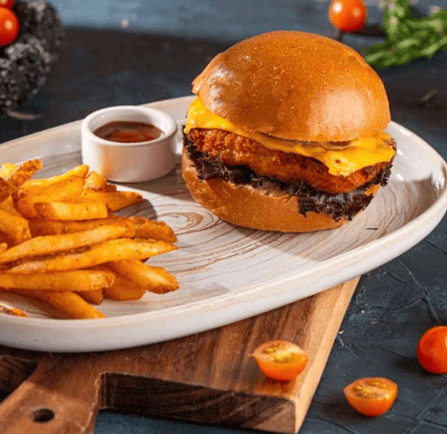 برجر دجاج المقرمش