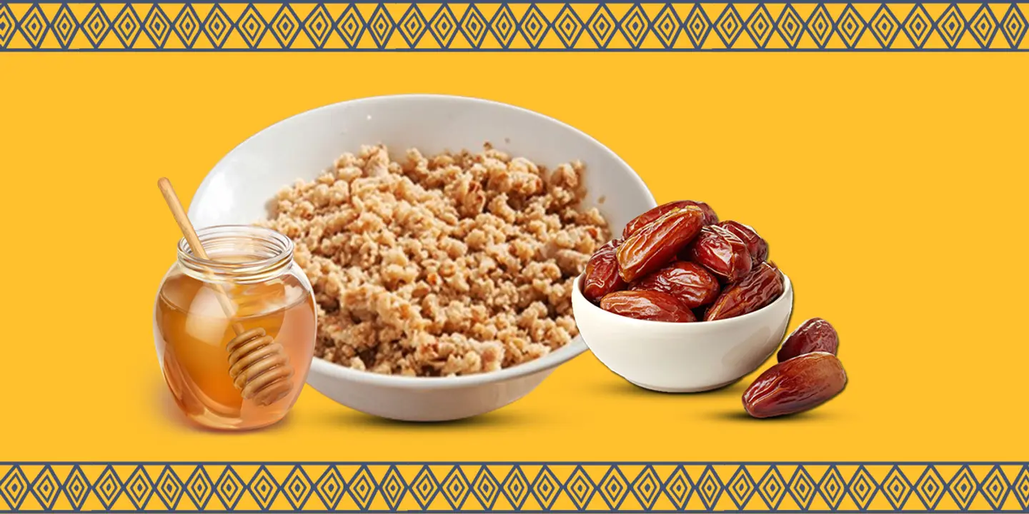 Dates Fattah With Cream And Honey