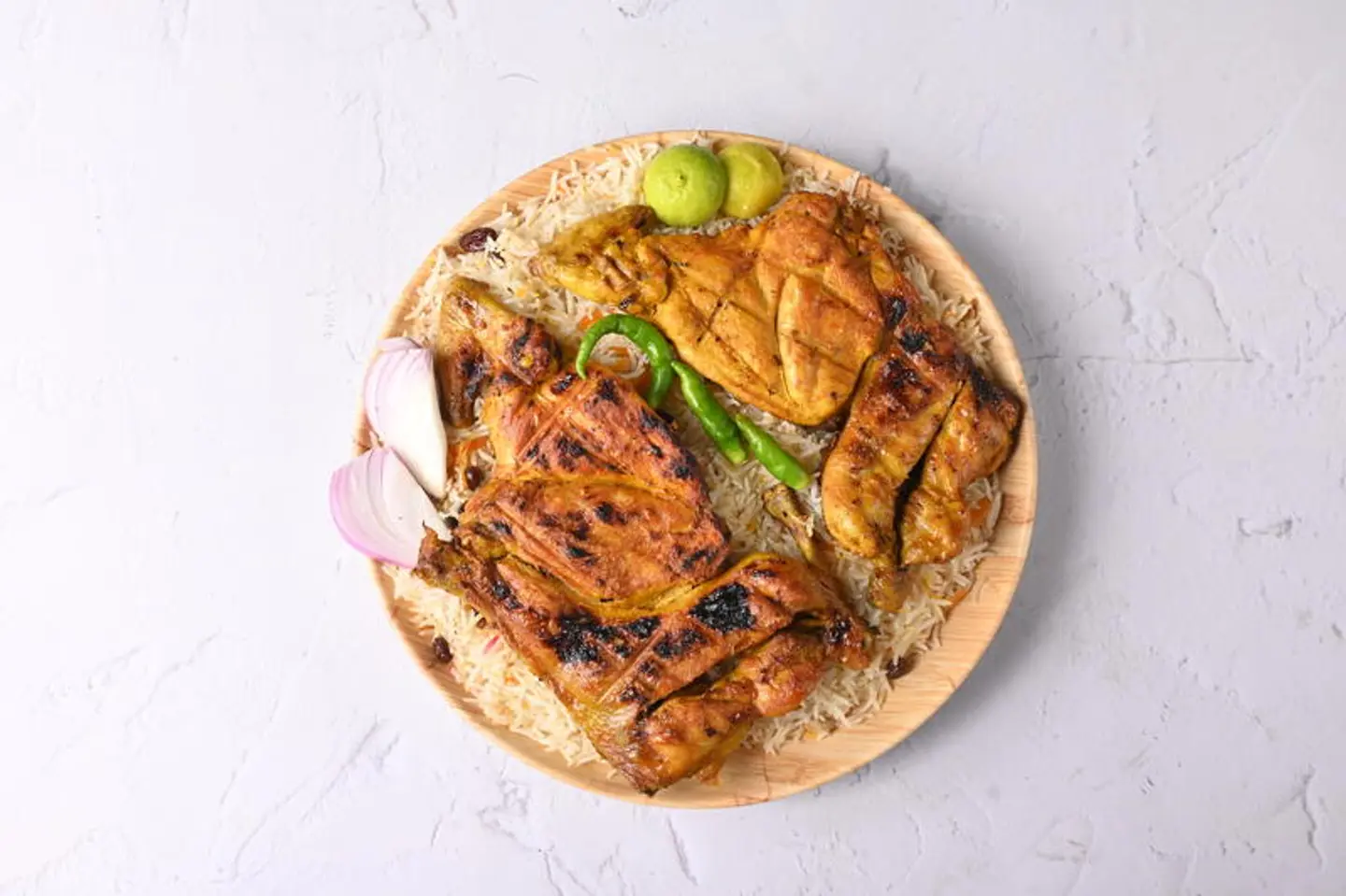 حبة على الفحم مع الرز