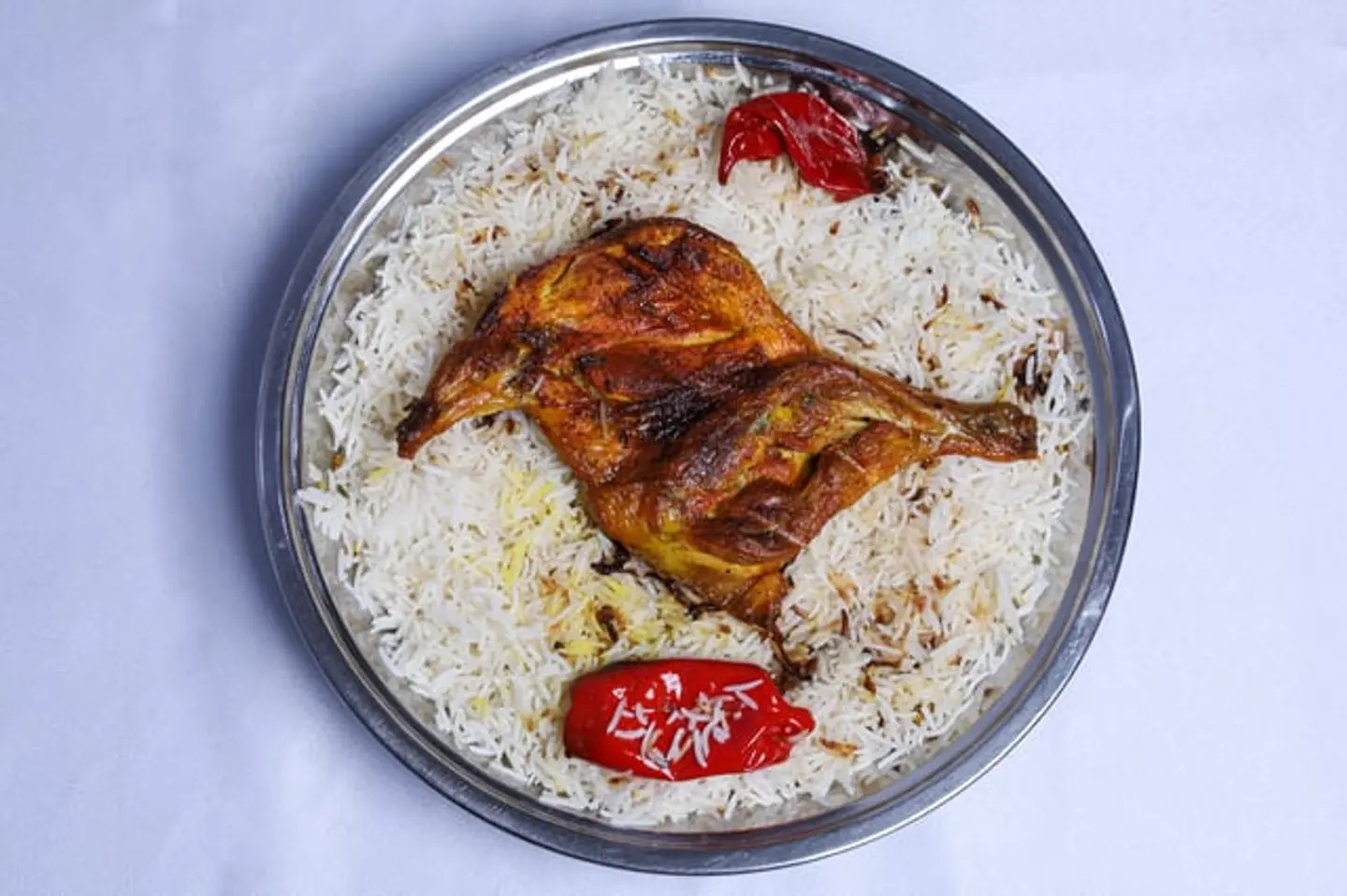 نصف دجاج مشوي رز بشاور