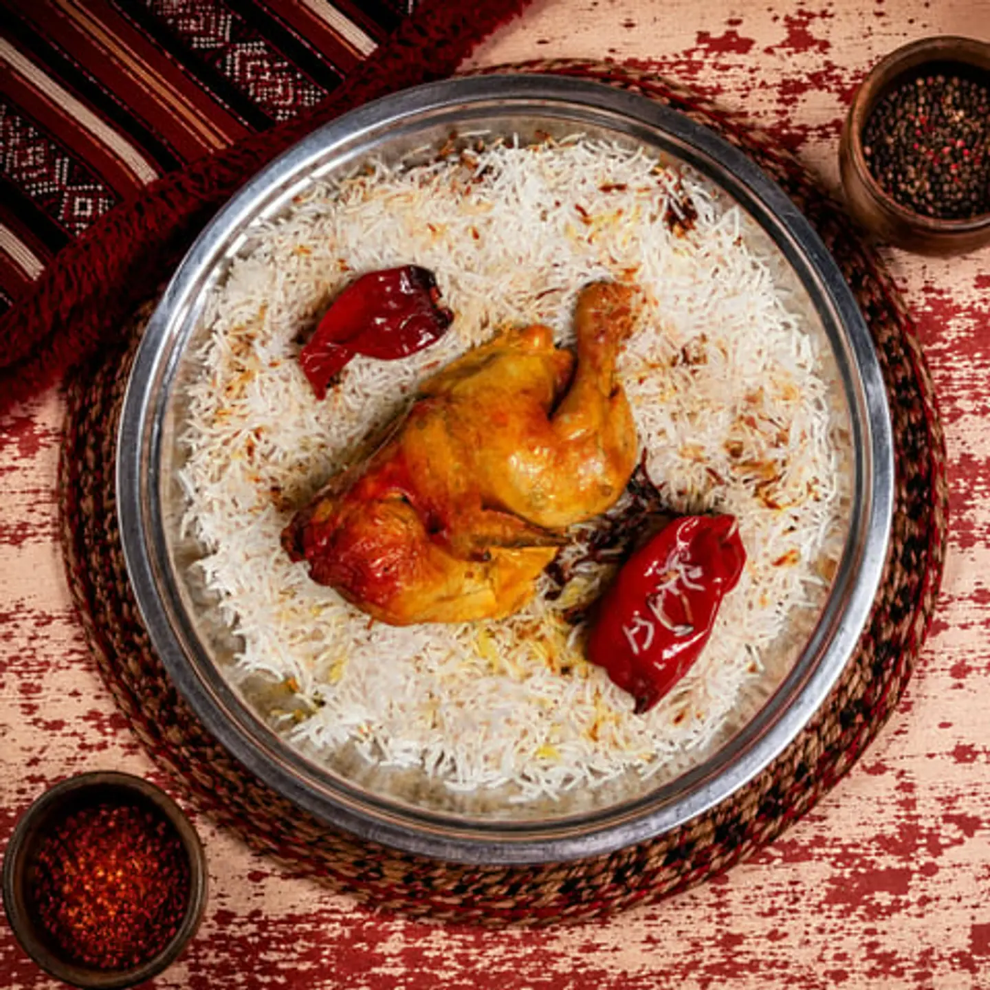 نصف دجاج مندي رز بشاور