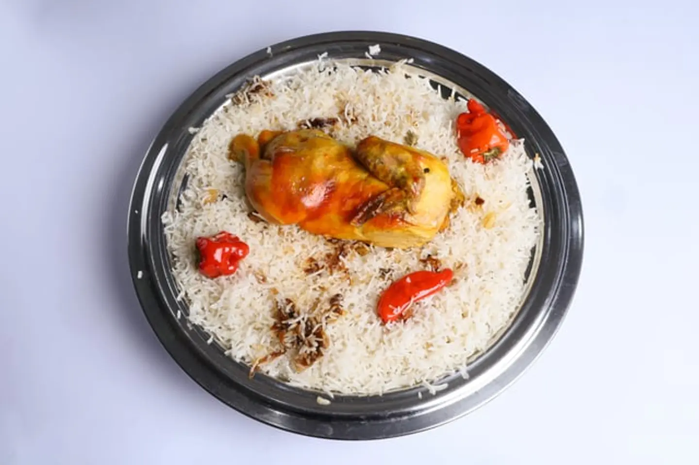 نصف دجاج مندي رز مندي