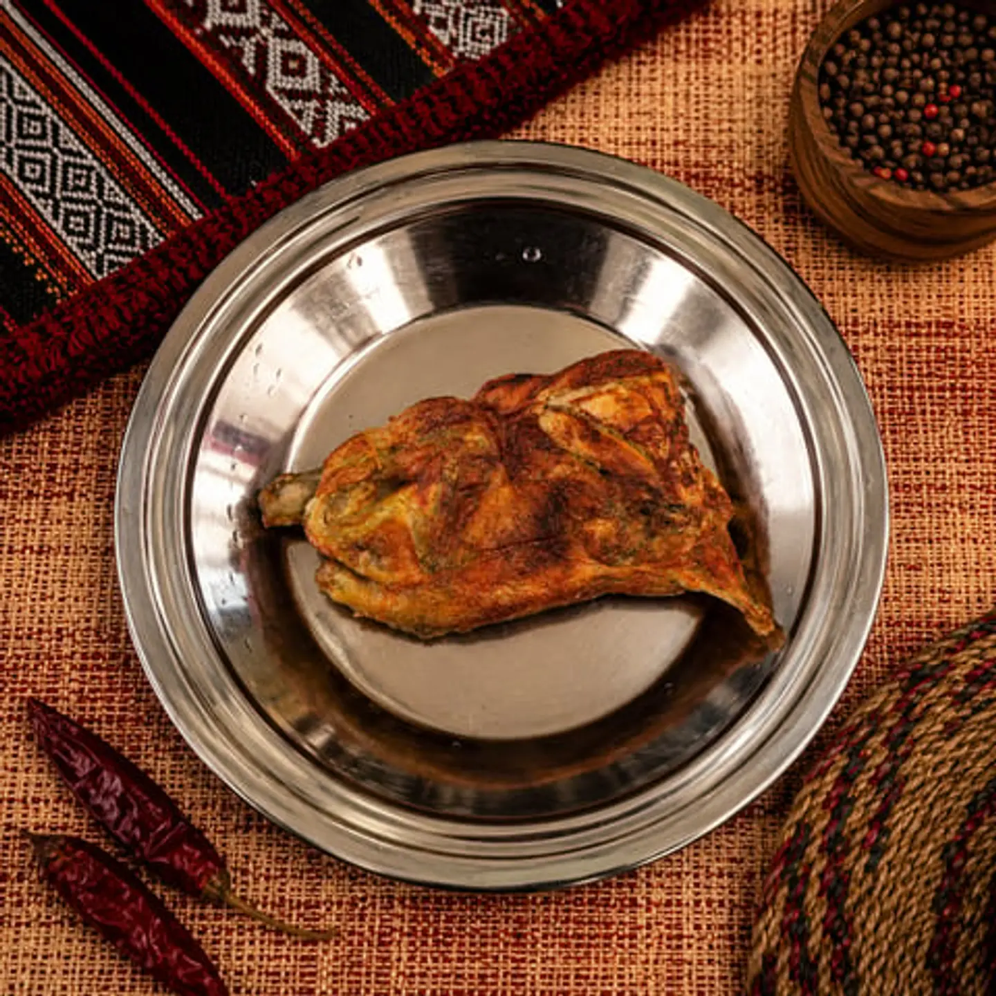 نصف دجاج مشوي سادة