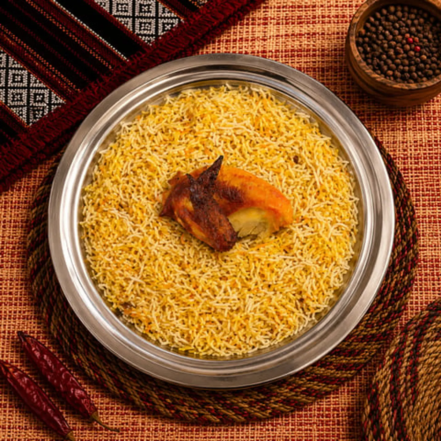 ربع دجاج مندي رز مندي