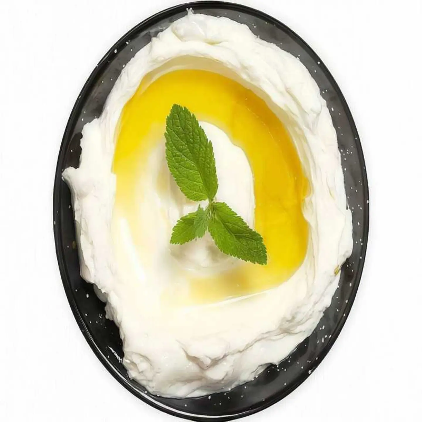 صحن لبنة زعتر بالزيتون