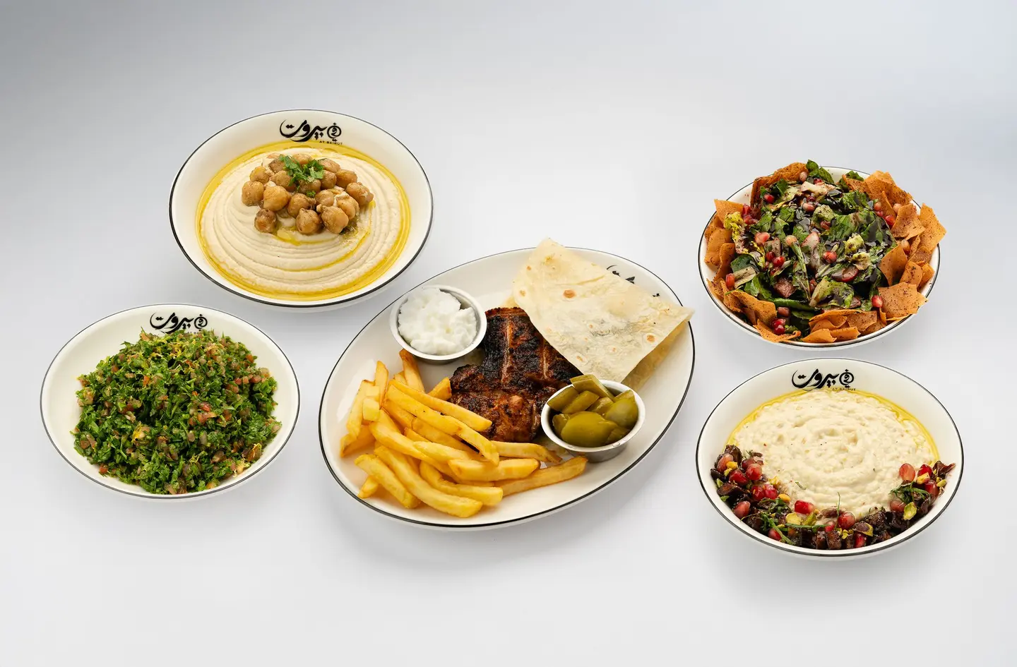 كومبو نصف دجاجة مشوية