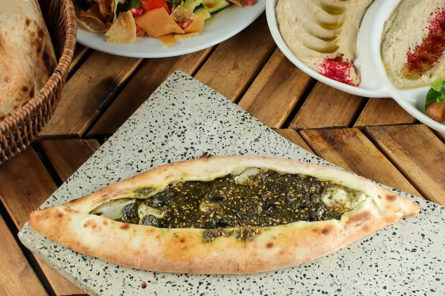 Labneh, Zaatar, And Olives
