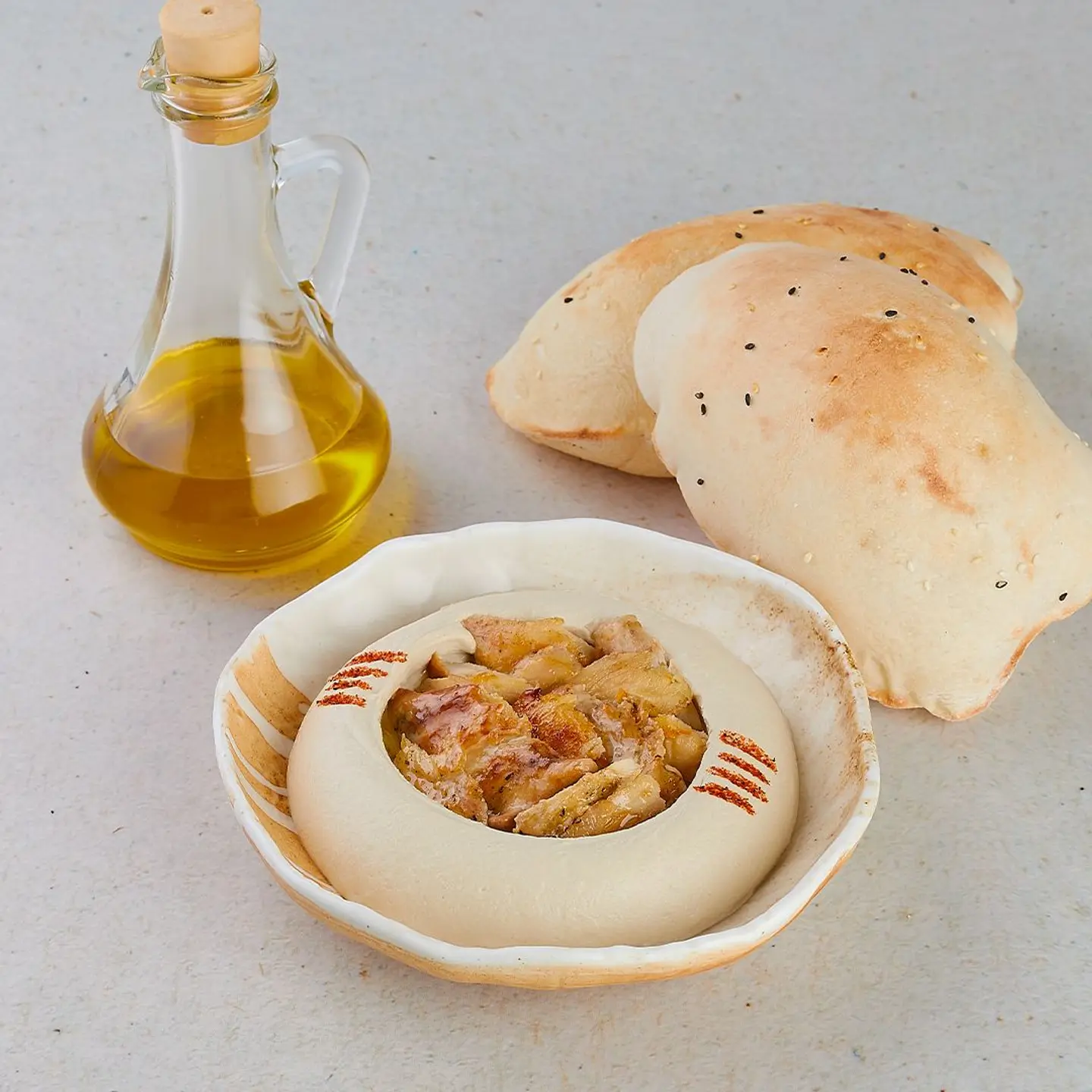 شاورما دجاج بالحمص