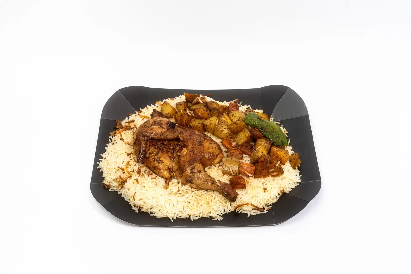 Smoked Half Chicken With Rice & Vegetables