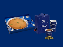 كنافة ناعمة من عزمية مع قهوة سعودية
