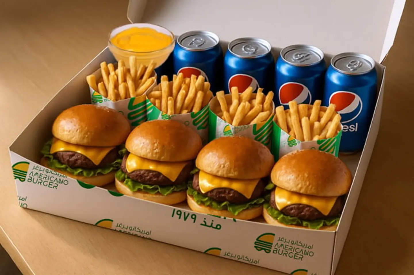 Americano Al Karam Box 4 Chicken Burger Meal