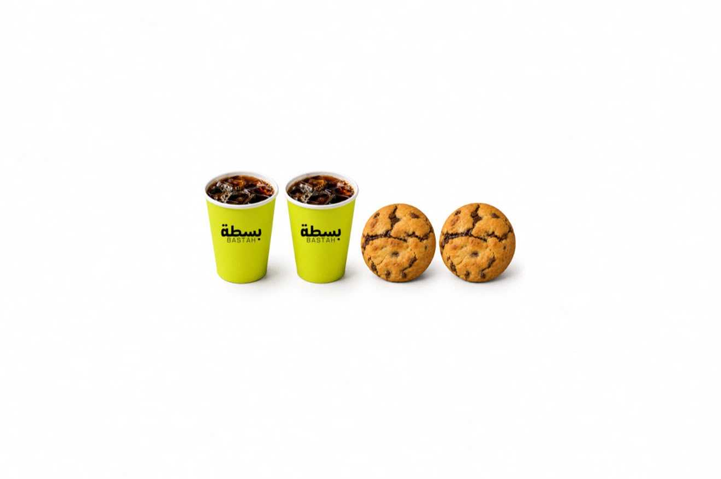 2 Medium Ice Coffee + 2 Cookies