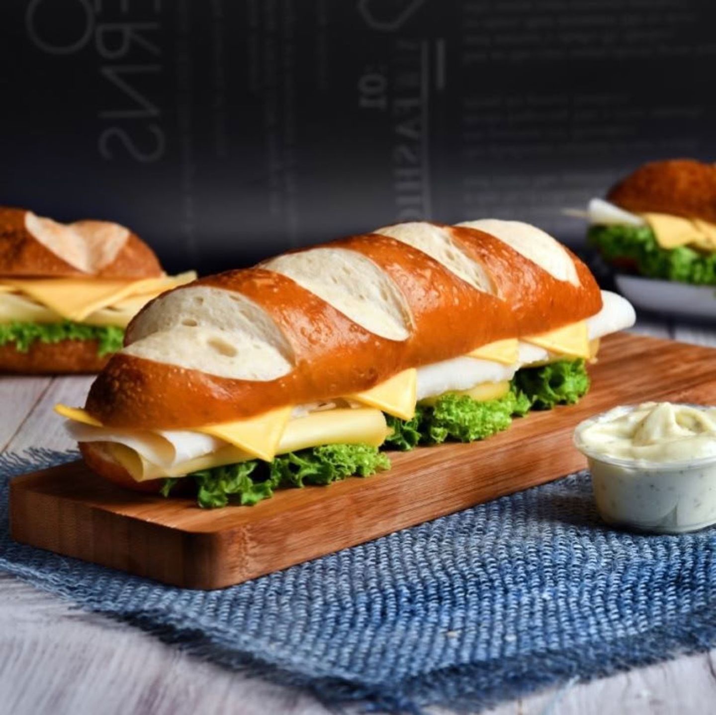 Mix Cheese Pretzel Sandwich