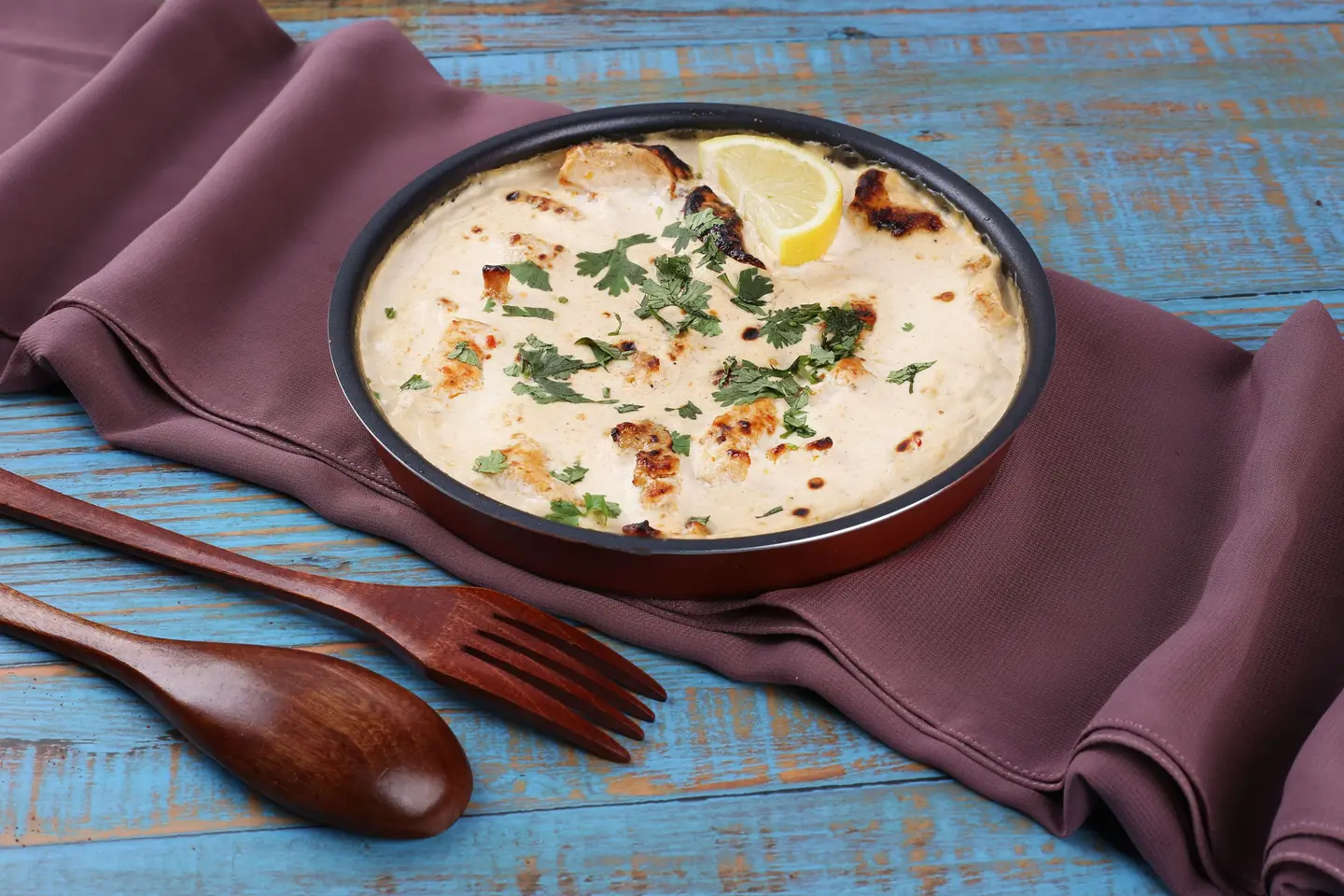 دجاج بالكريمة