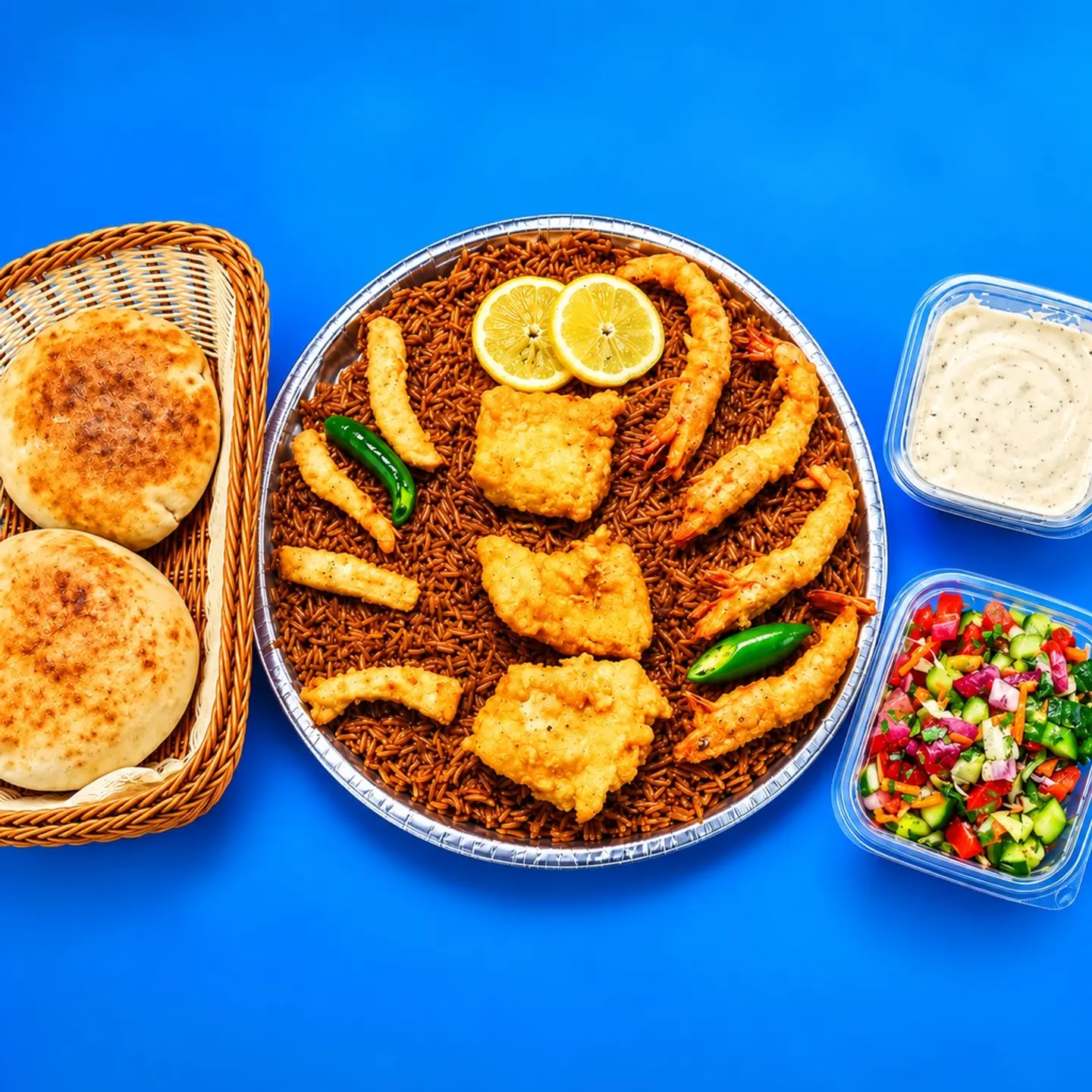 Fried Bahij Fillet Meal