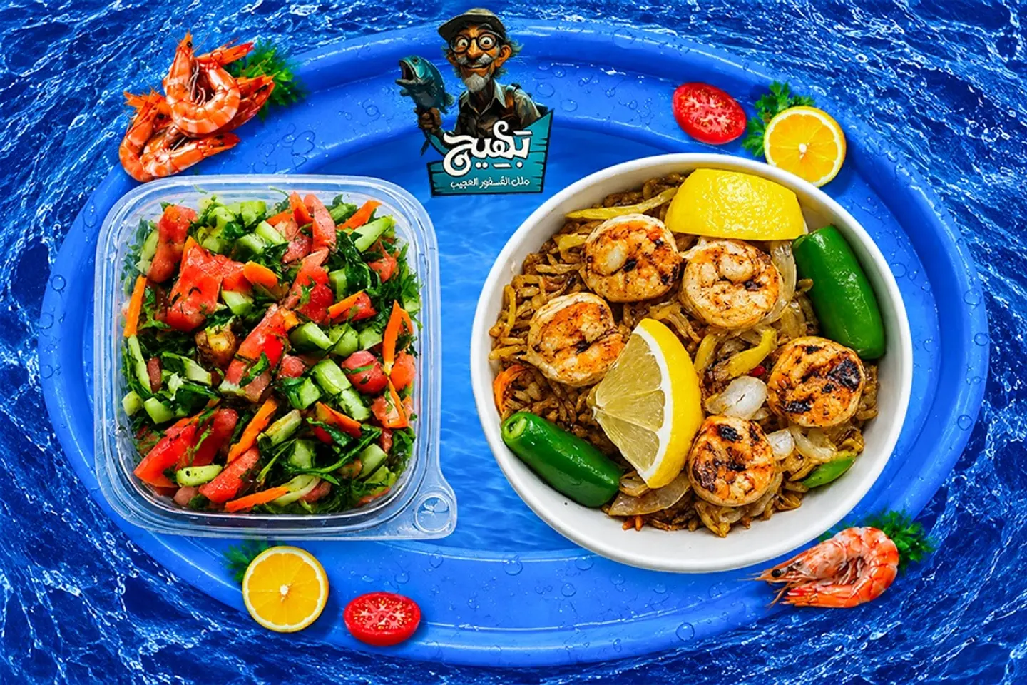 Grilled Shrimp With Rice Meal