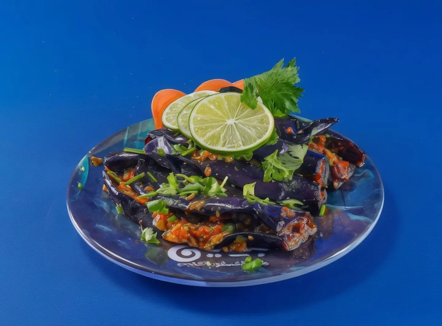 سلطة باذنجان مقلى او مخلل