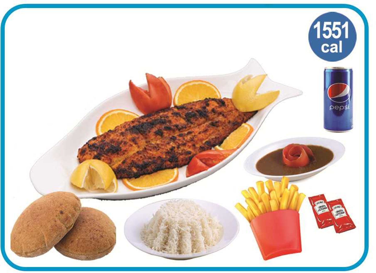 Fillet Grilled Spicy Meal