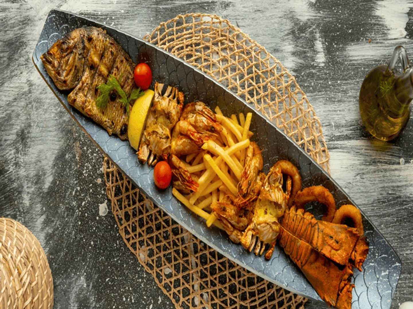 Seafood Treasures Of The Seas Mix Fried Or Grilled