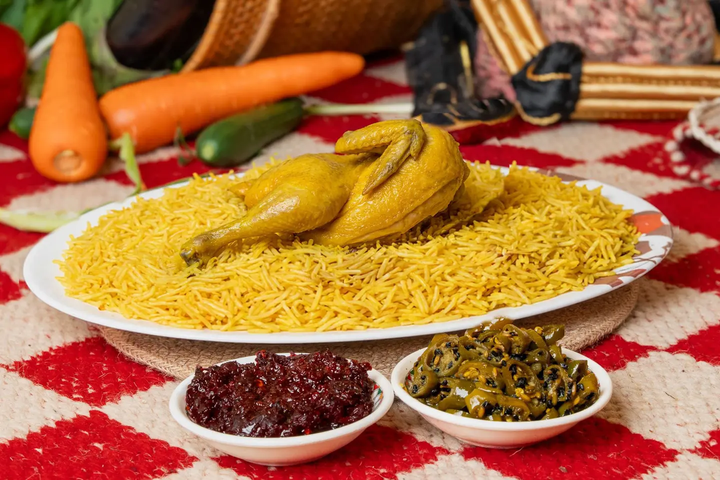 دجاج مندي مع أرز مندي - نصف