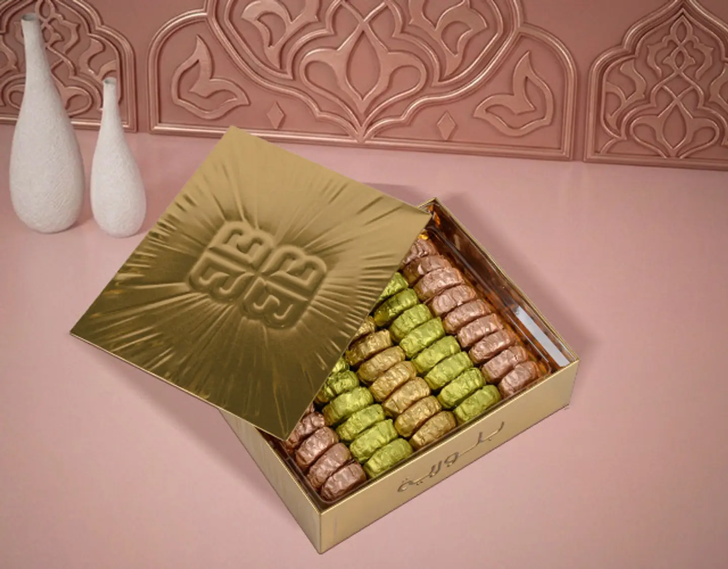 علبة معمول مشكل وسط