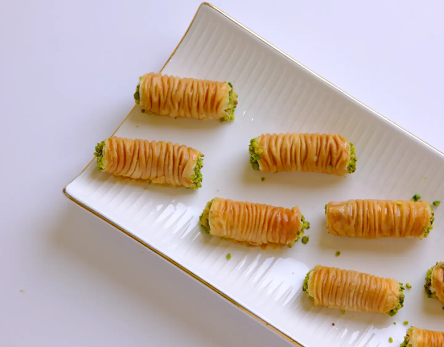 Box Of Medium Sized Cream Filled Baklava Fingers