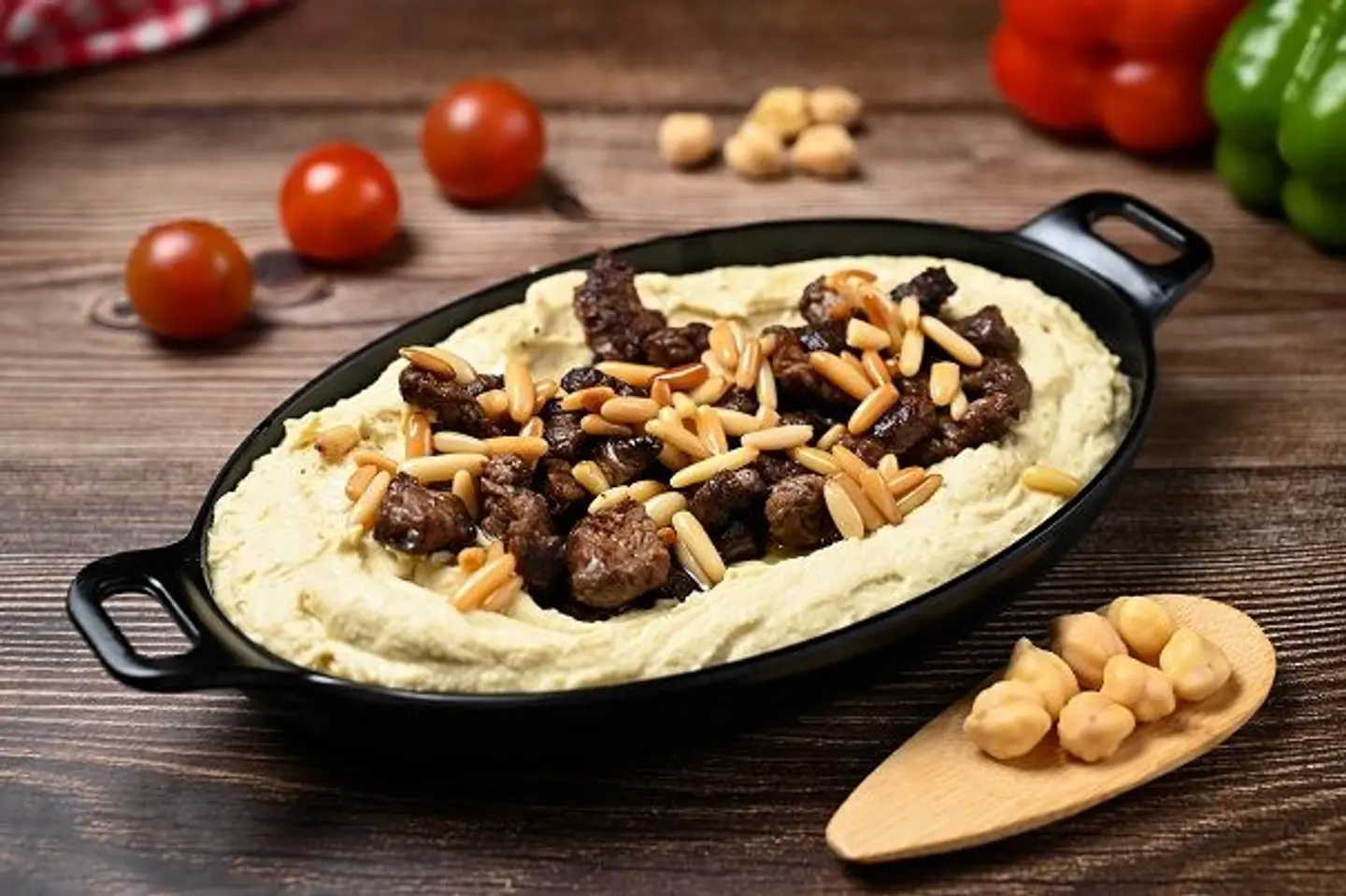 حمص مع لحمة