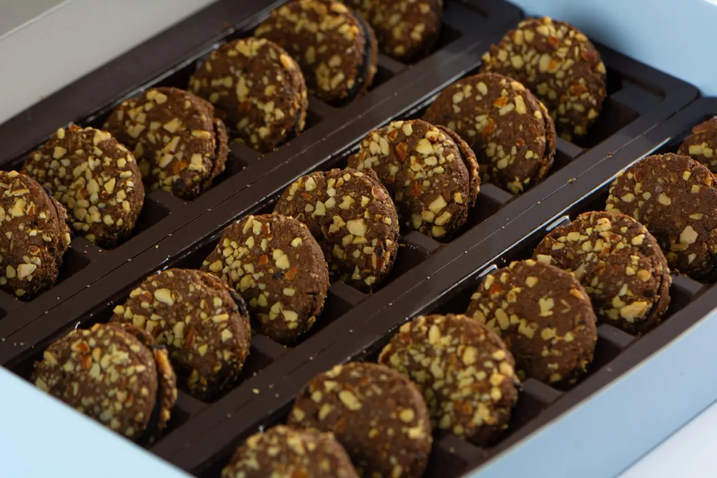 Sable Petit Four Chocolate With Coffee Flavor And Almonds