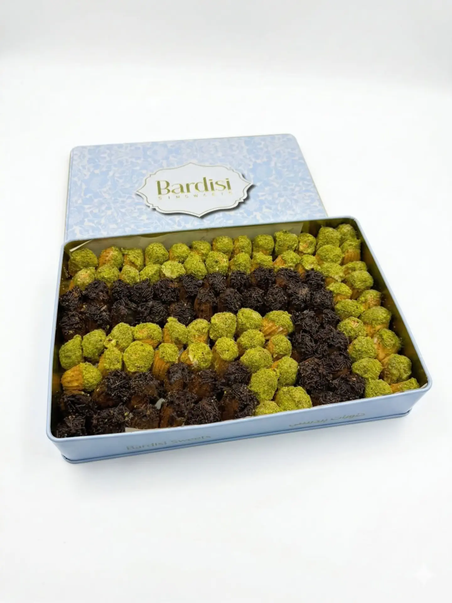 Sweet Crispy Petit Fours With Vermicelli And Pistachios Rectangular