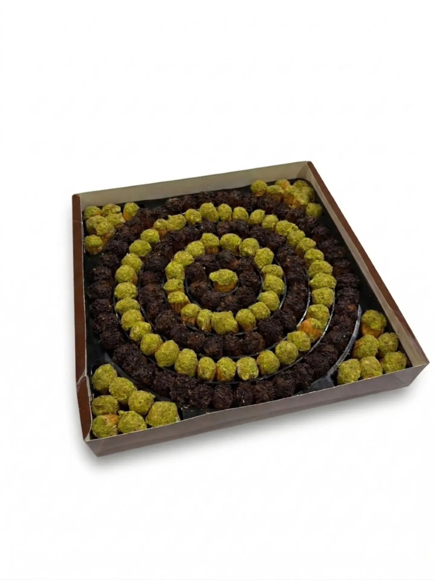 Sweet Crispy Petit Fours Pistachios Vermicelli Round