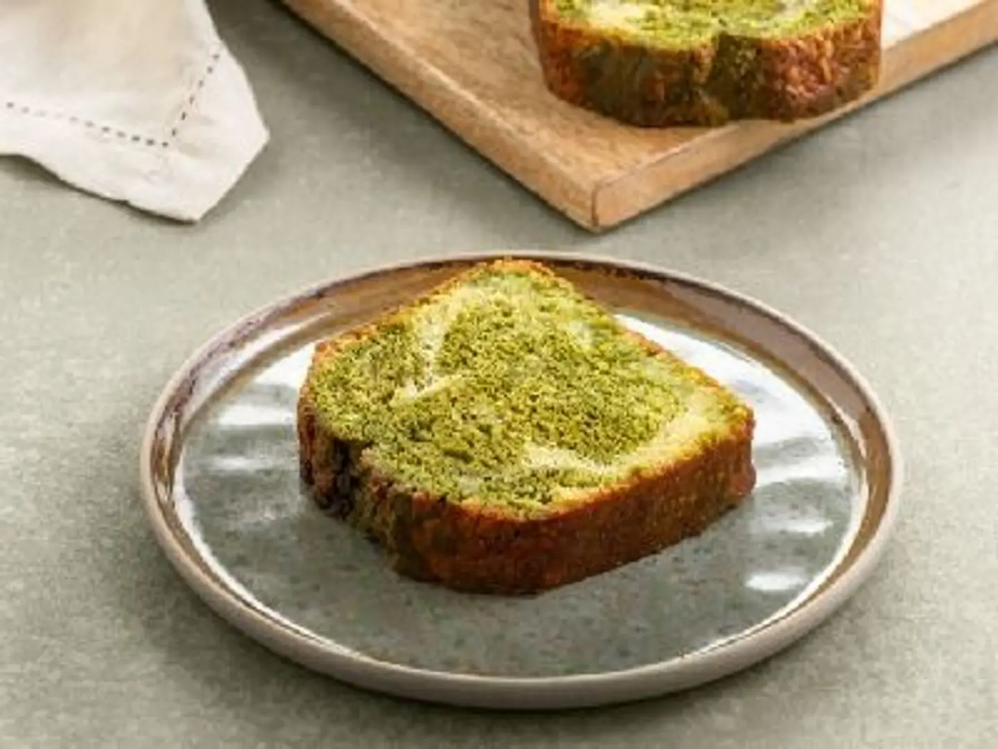 Matcha & Lemon Marble Cake