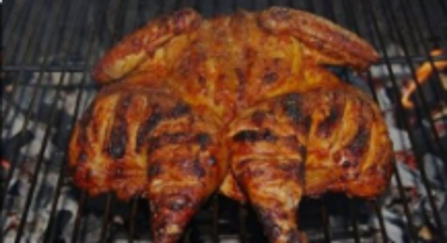 نص حبة على الفحم بدون رز