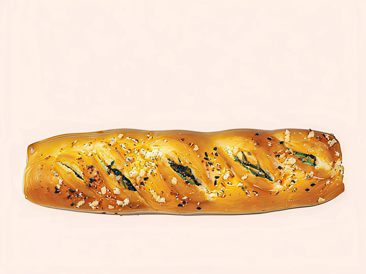 برتزل السبانخ بجبنة الفيتا