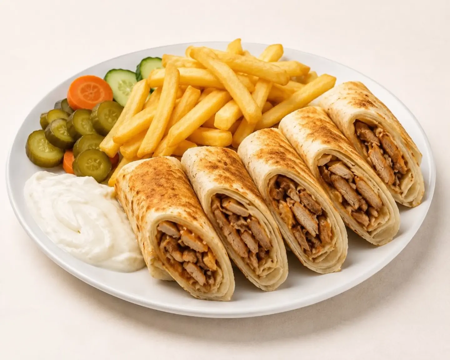 صحن شاورما عربي صغير