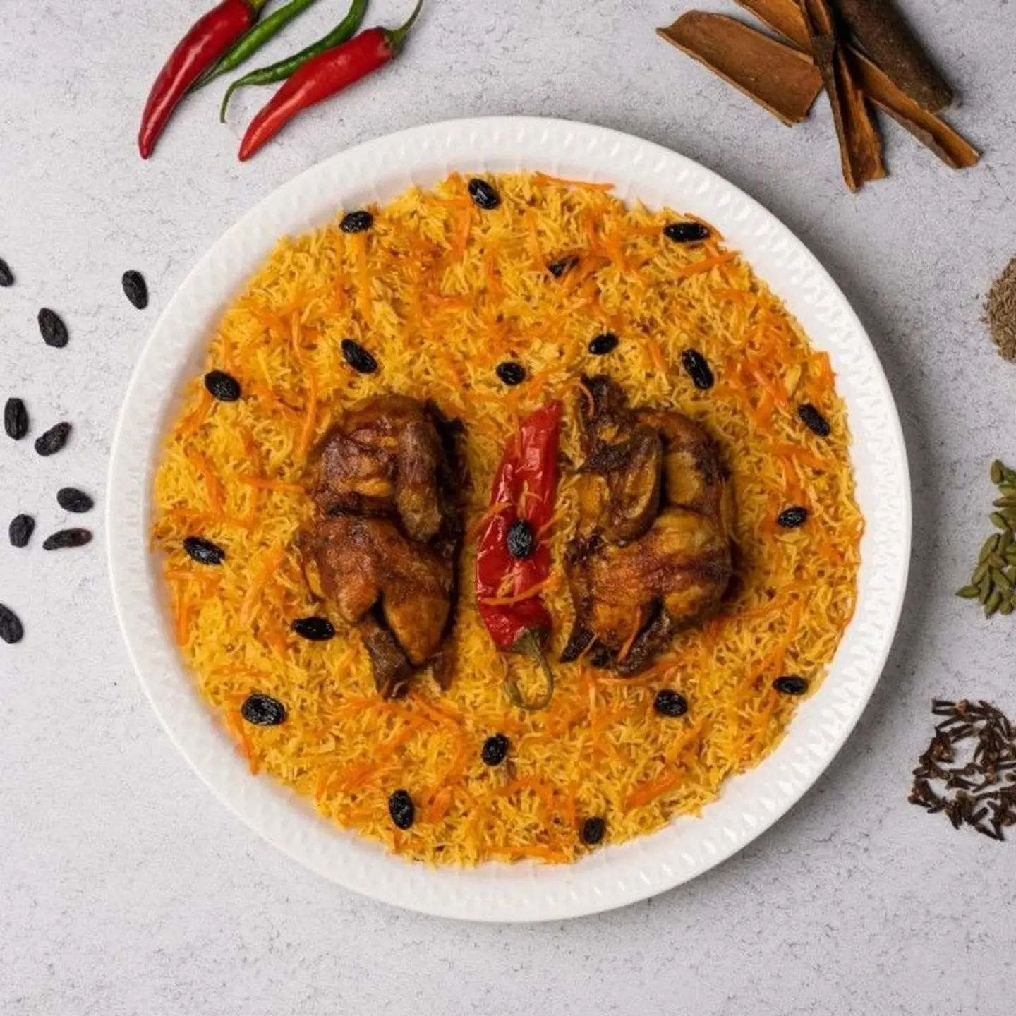 Grilled Chicken Piece Bukhari Rice