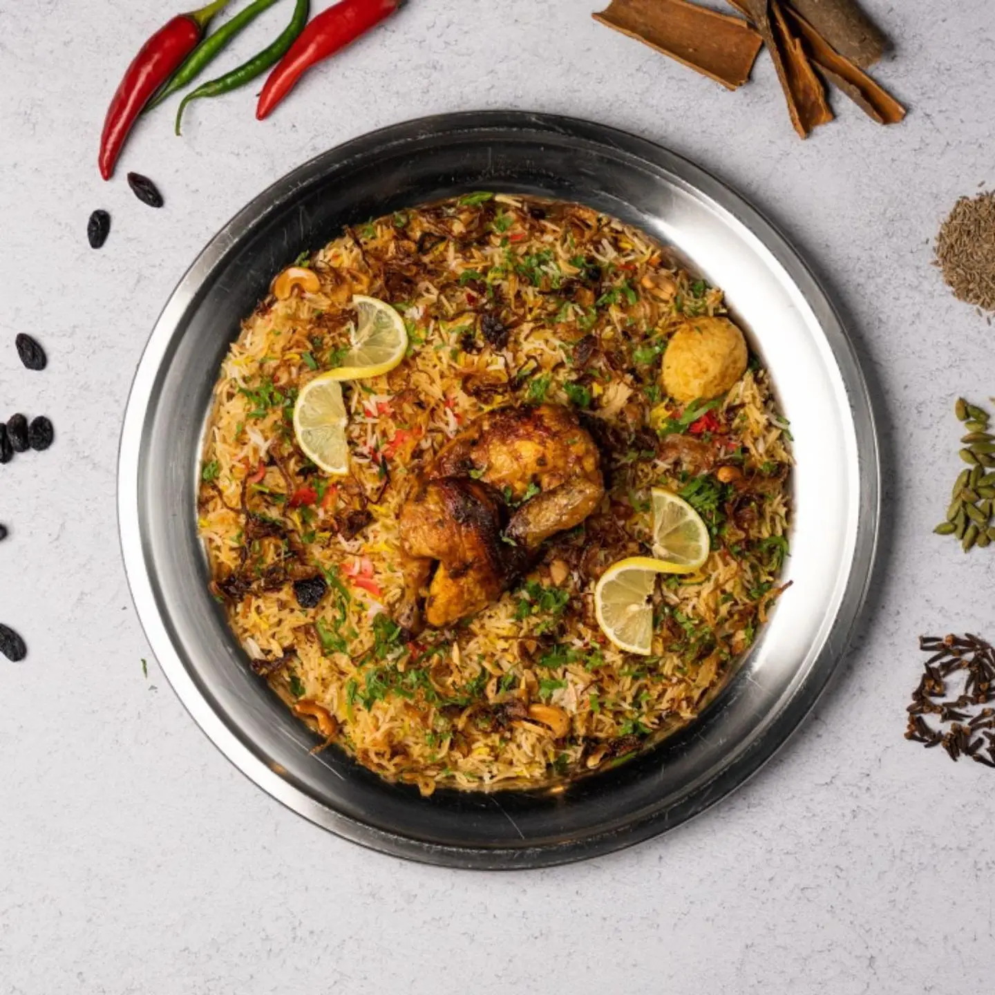 Half Grilled Chicken Bukhari Rice