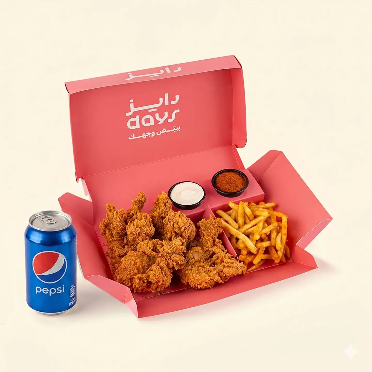 Broasted Chicken With Soft Drink