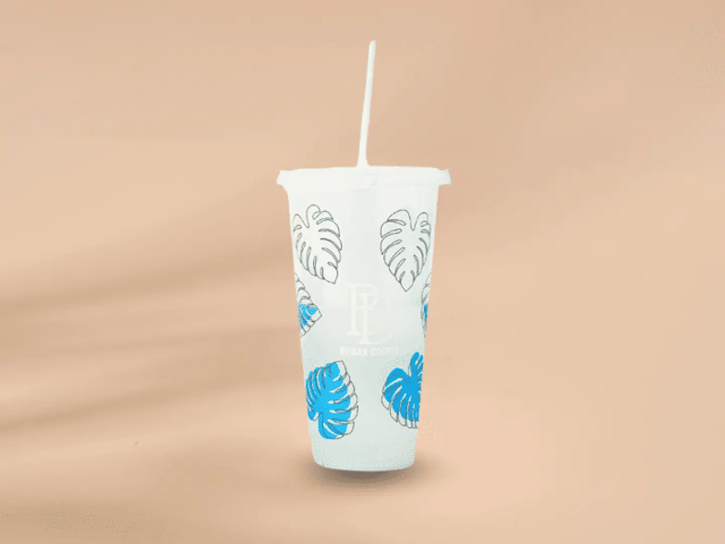 مق المشروبات البارده البلاستيك الابيض (١٦ اونص )