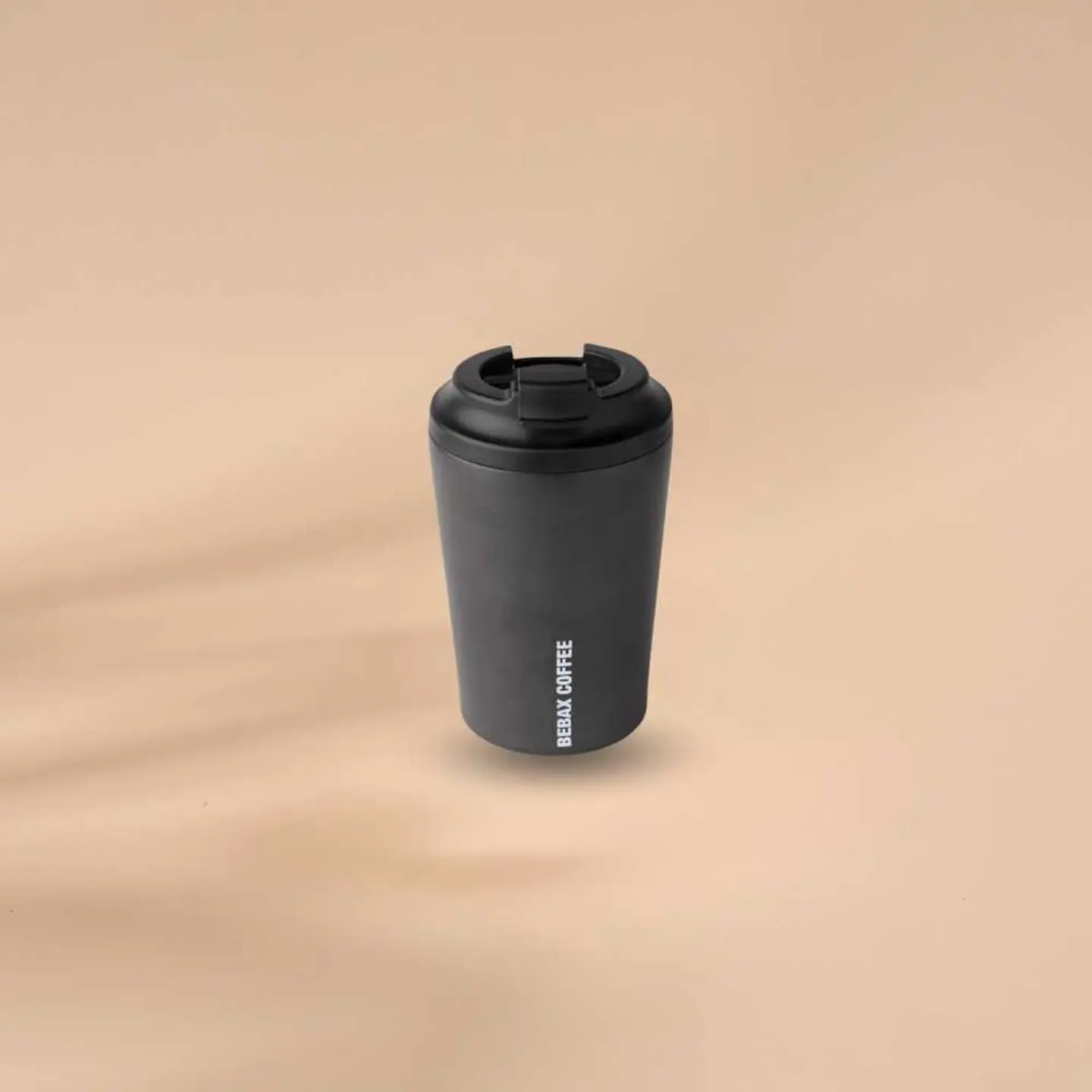 Black Stainless Steel Hot Drink Mug (12 Oz)