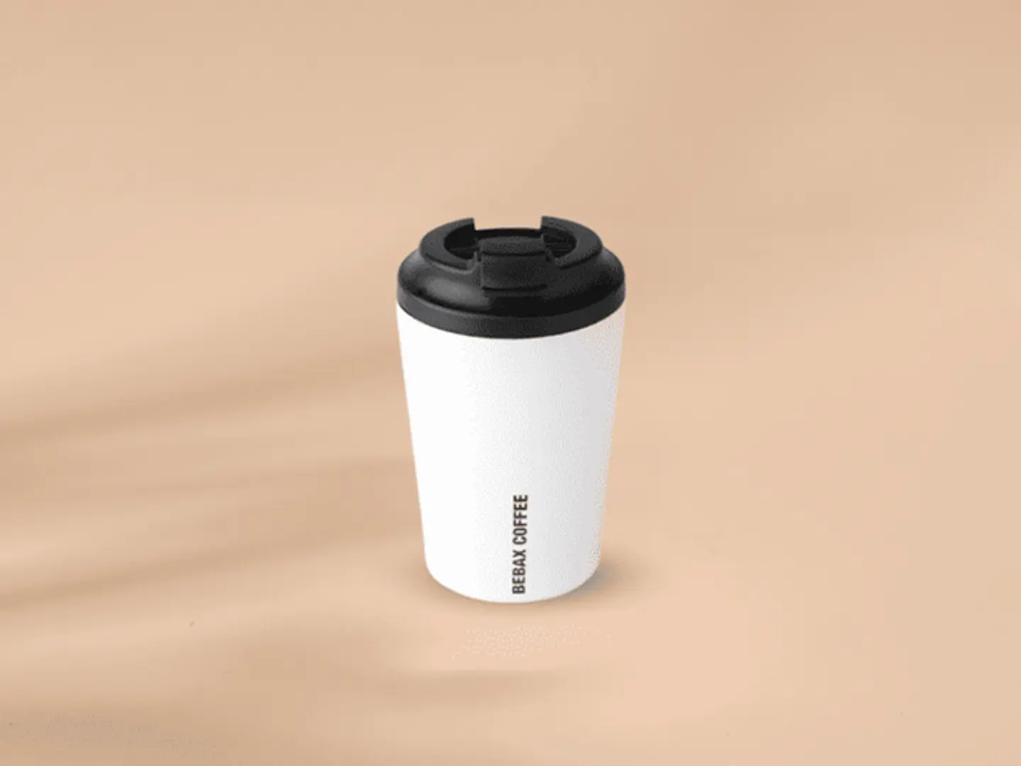 مق المشروبات الحاره ستانلس ستيل الابيض (١٢ اونص)